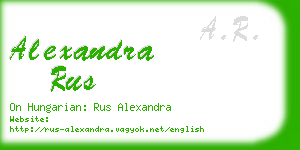 alexandra rus business card